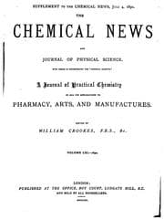 Tapa de The Chemical News and Journal of Industrial Science