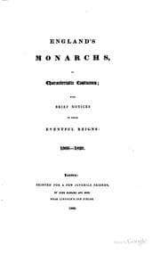 Tapa de England's Monarchs, in Characteristic Costumes: With Brief Notices of Their ...