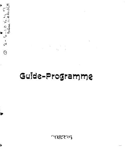 Tapa de Guide-programme