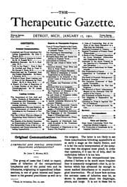 Tapa de Therapeutic Gazette