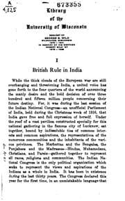 Tapa de British Rule in India: With a Plea for Home Rule Or Self-government