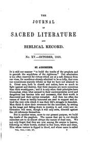 Tapa de The Journal of Sacred Literature