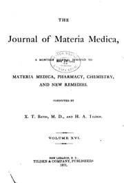 Tapa de Journal of Materia Medica