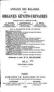 Tapa de Annales des maladies des organes génito-urinaires