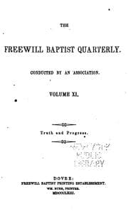 Tapa de The Freewill Baptist Quarterly