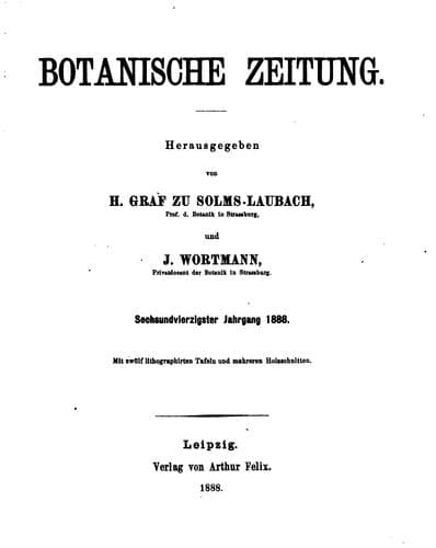 Tapa de Botanische Zeitung