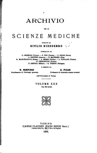 Tapa de Archivio per le scienze mediche