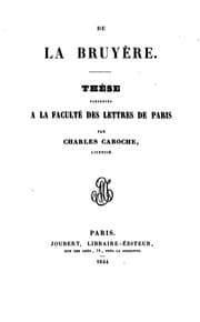 Tapa de De La Bruyère