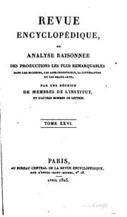 Tapa de Revue encyclopédique [formerly Annales encyclopédiques].