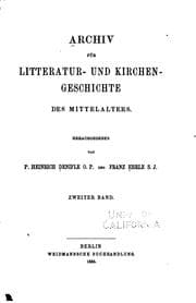 Tapa de Archiv F�ur Literatur- und Kirchengeschichte des Mittelalters