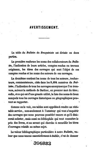Tapa de Bulletin du bouquiniste