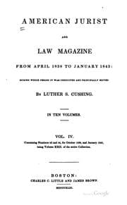 Tapa de The American Jurist and Law Magazine