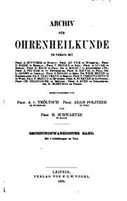 Tapa de Archiv für Ohrenheilkunde