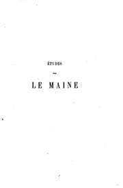 Tapa de Études sur le Maine, noblesse du Maine aux Croisades