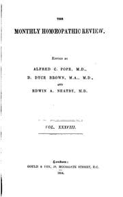 Tapa de The Monthly Homoeopathic Review