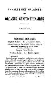 Tapa de Annales des maladies des organes génito-urinaires