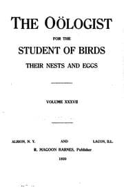 Tapa de The Oölogist: For the Student of Birds, Their Nests and Eggs
