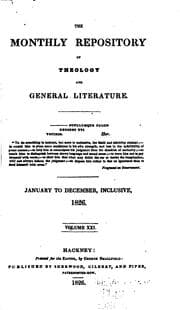 Tapa de The Monthly Repository of Theology and General Literature