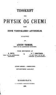 Tapa de Tidsskrift for physik og chemi samt disse videnskabers anvendelse