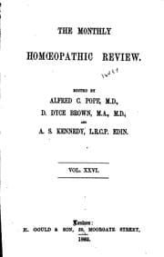 Tapa de The Monthly Homoeopathic Review
