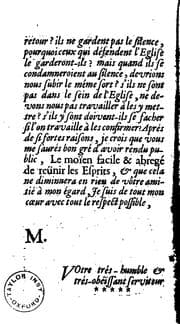 Tapa de Moyen facile et abregé pour reünir tous les esprits sur ce qu'on doit penser ...