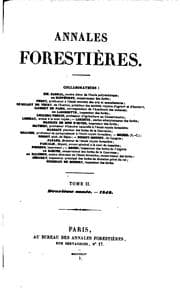 Tapa de Annales forestières