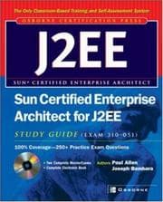 Tapa de Sun certified enterprise architect for J2EE study guide (exam 310-051)