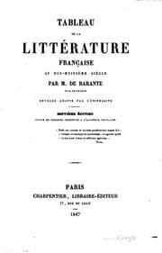 Tapa de Tableau de la littérature franc̜aise au dix-huitième siècle