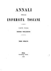 Tapa de Annali delle Universitá toscane