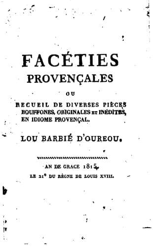 Tapa de Faceéties provençales ..