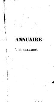 Tapa de Annuaire du département du Calvados pour l'année ...
