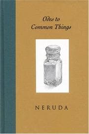 Tapa de Odes to common things