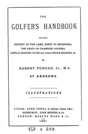 Tapa de The golfer's handbook