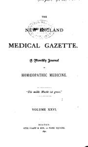 Tapa de New England Medical Gazette
