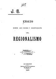 Tapa de Ensayo sobre las causas y significación del regionalismo