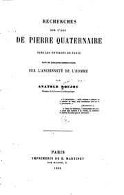 Tapa de Mélanges d'anthropologie.--A. Rougou. Age quaternaire.--Giraud. Homme ...