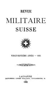 Tapa de Revue militaire suisse