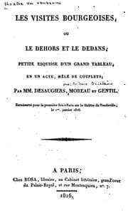 Tapa de Théatre du Vaudeville