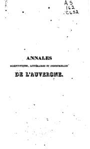 Tapa de Annales scientifiques, littéraires et industrielles de l'Auvergne, publiées ...