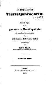 Tapa de Homöopathische Vierteljahrschrift