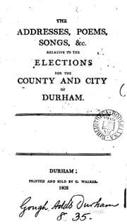 Tapa de The Addresses, Poems, Songs, &c. Relative to the Elections for the County ...