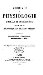 Tapa de Archives de physiologie normale et pathologique