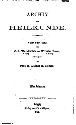 Tapa de Archiv der Heilkunde