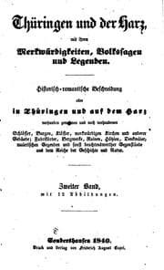 Tapa de Thüringen und der Harz