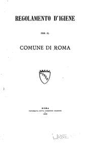 Tapa de Regolamento d'igiene per il comune di Roma