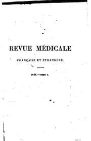 Tapa de Revue médicale française et étrangère: journal des progrès de la médecine hippocratique