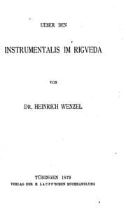 Tapa de Ueber den Instrumentalis im Rigveda