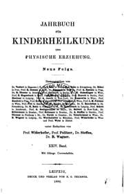 Tapa de Jahrbuch für Kinderheilkunde und physische Erziehung