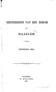 Tapa de Haarlemsche bijdragen: bouwstoffen voor de geschiedenis van het bisdom Haarlem
