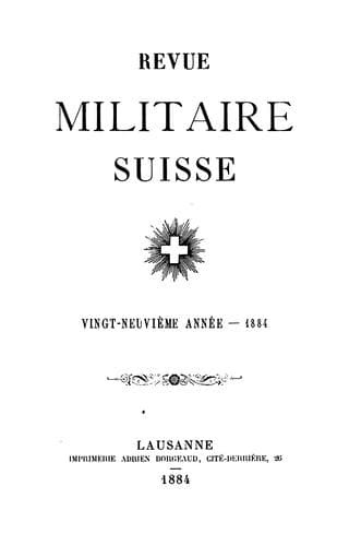 Tapa de Revue militaire suisse